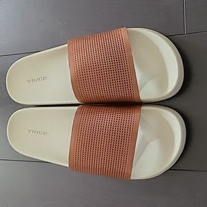 Vince Winston Perforated Leather Slides
